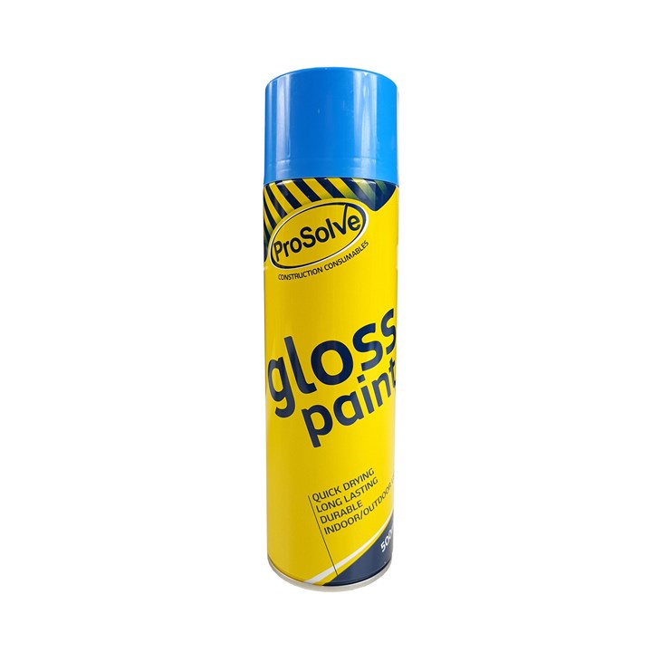 ProSolve All Purpose Acrylic Gloss Paint Aerosol Gloss Blue