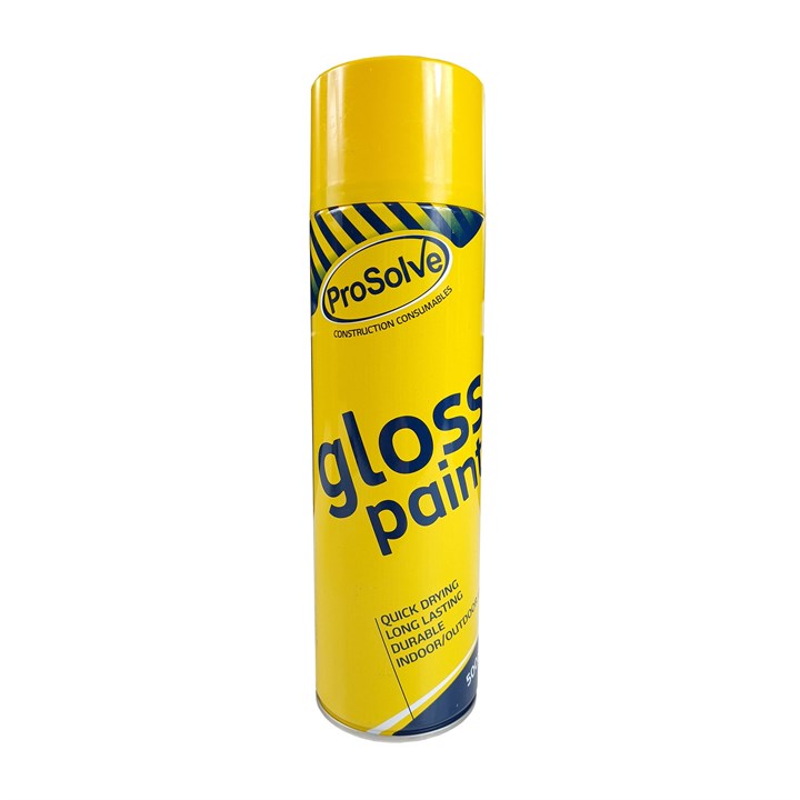 ProSolve All Purpose Acrylic Gloss Paint Aerosol Gloss Yellow