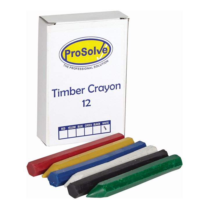 ProSolve Timber Crayons 120x13 White (Box of 12)